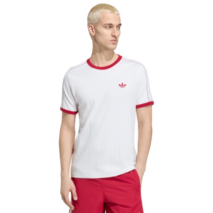 adidas Originals T-shirt Drop Needle 3 Stripes White / Cloud White