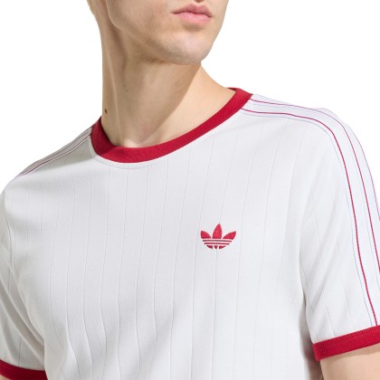 adidas Originals T-shirt Drop Needle 3 Stripes White / Cloud White