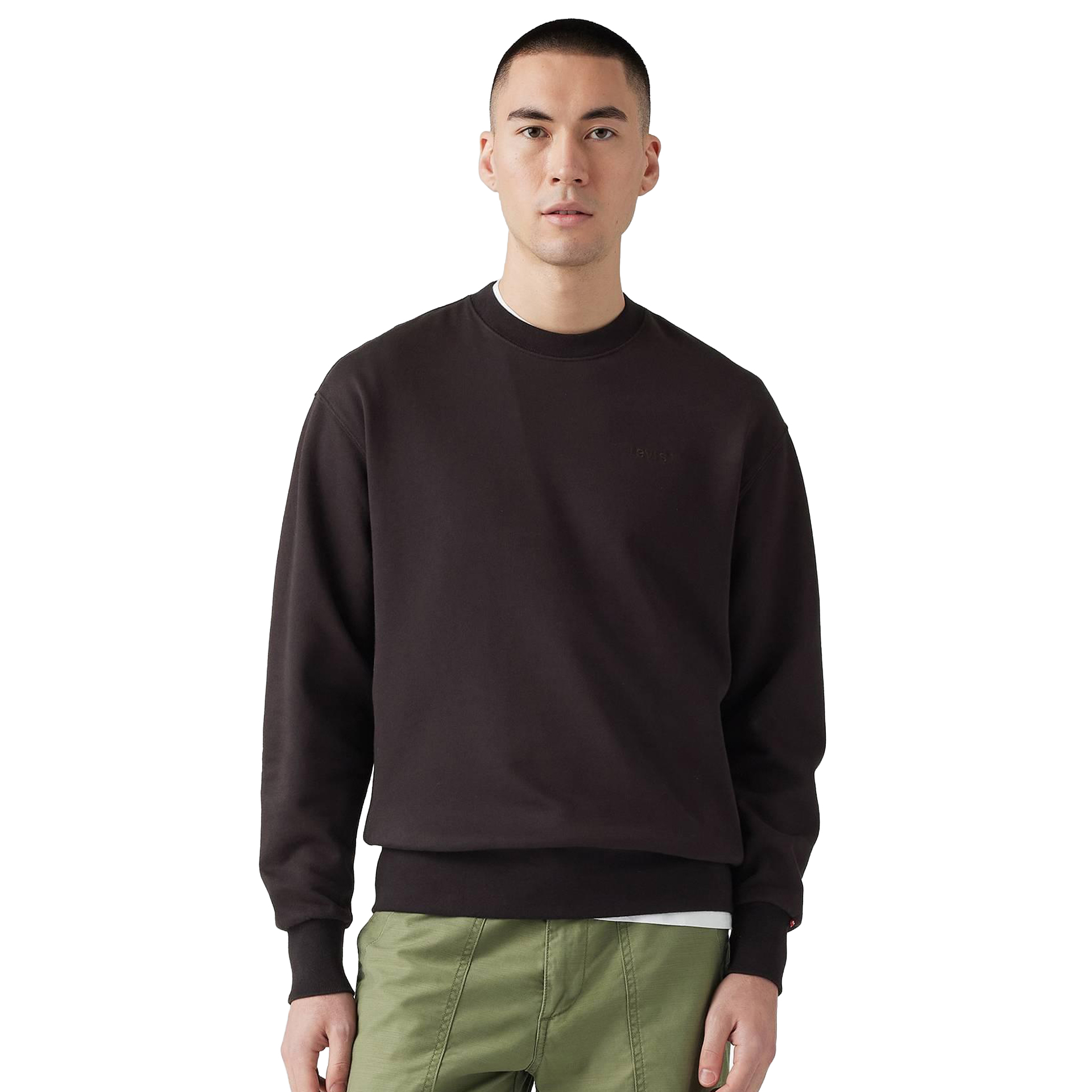 Levis Sweat Authentic Crew Black Agate Garme