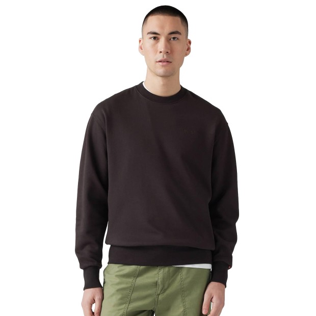 Levis Sweat Authentic Crew Black Agate Garme
