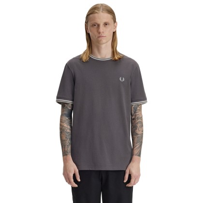 Fred Perry T-shirt M1588v-87a Ancgy/ec/sgrs Fred Perry T-shirt M1588v-87a Ancgy/ec/sgrs