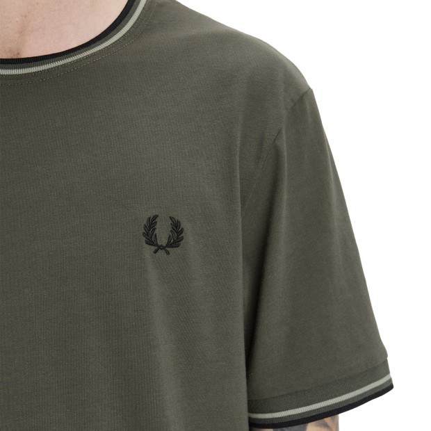 Fred Perry T-shirt M1588v-04b Fldgr/seagrs/blk