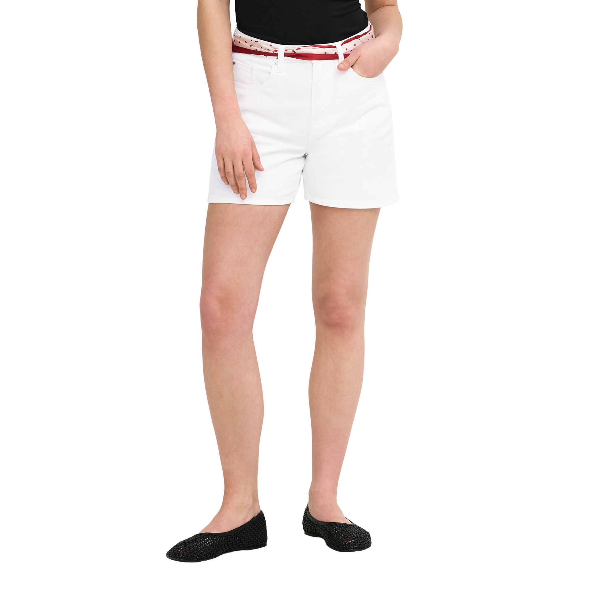 Only Calção Phine Dnm White Denim