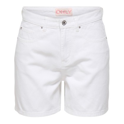 Only Calção Phine Dnm White Denim Only Calção Phine Dnm White Denim