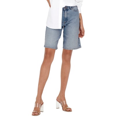 Only Calção Sonny Wide Dnm Light Blue Denim Only Calção Sonny Wide Dnm Light Blue Denim