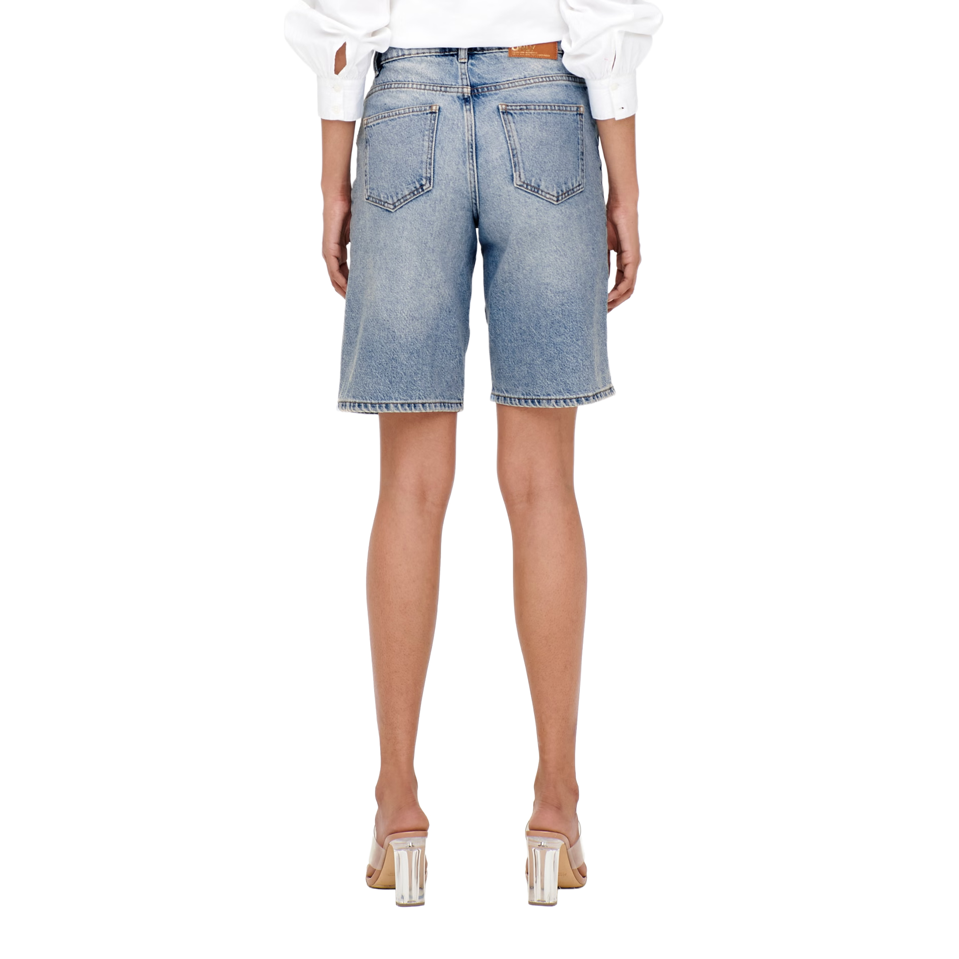 Only Calção Sonny Wide Dnm Light Blue Denim