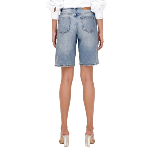 Only Calção Sonny Wide Dnm Light Blue Denim