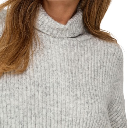 Only Onlmelanie L/s Rollneck Pullover Kntnoos Light Grey Melange Only Onlmelanie L/s Rollneck Pullover Kntnoos Light Grey Melange