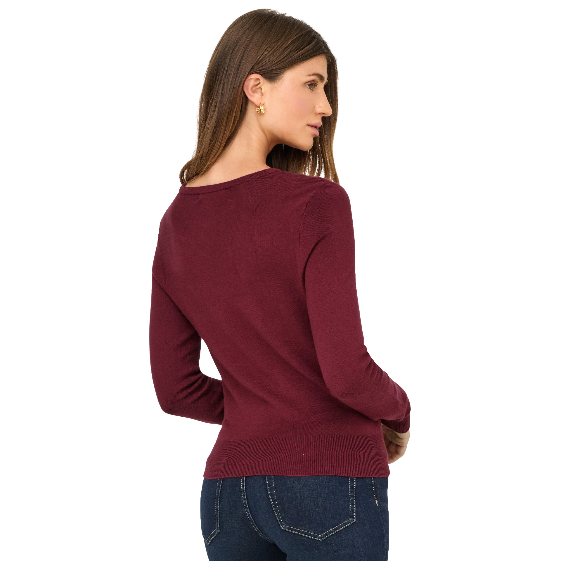 Only Camisola Venice Life Oneck Knt Cabernet