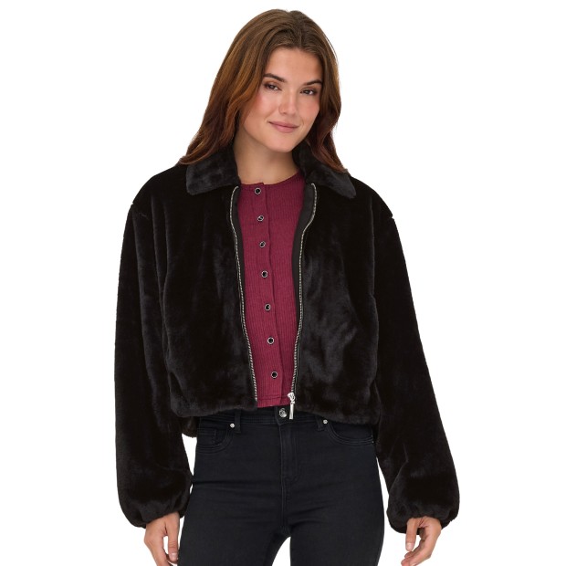 Only Casaco Dana Life Faux Fur Otw Black