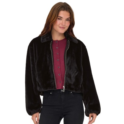 Only  Casaco Dana Life Faux Fur Otw Black