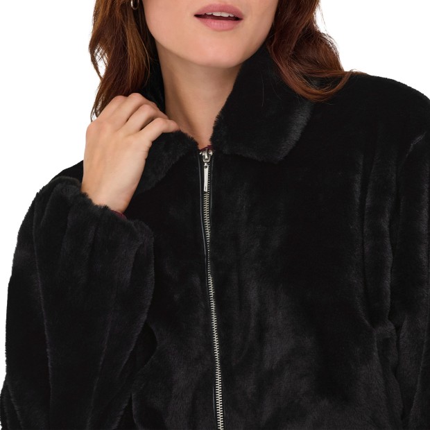 Only Casaco Dana Life Faux Fur Otw Black