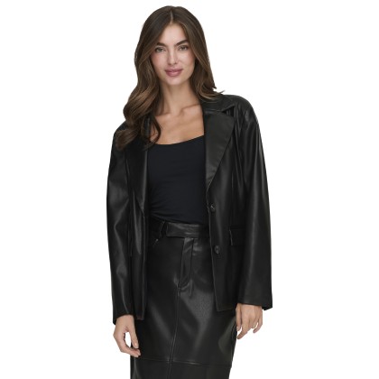 Only  Casaco Verona Faux Leather Fit Otw Black