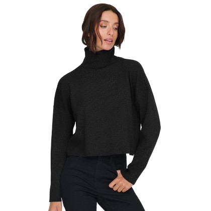 Only  Camisola Ama Life  Rib Rollneck Knt Black