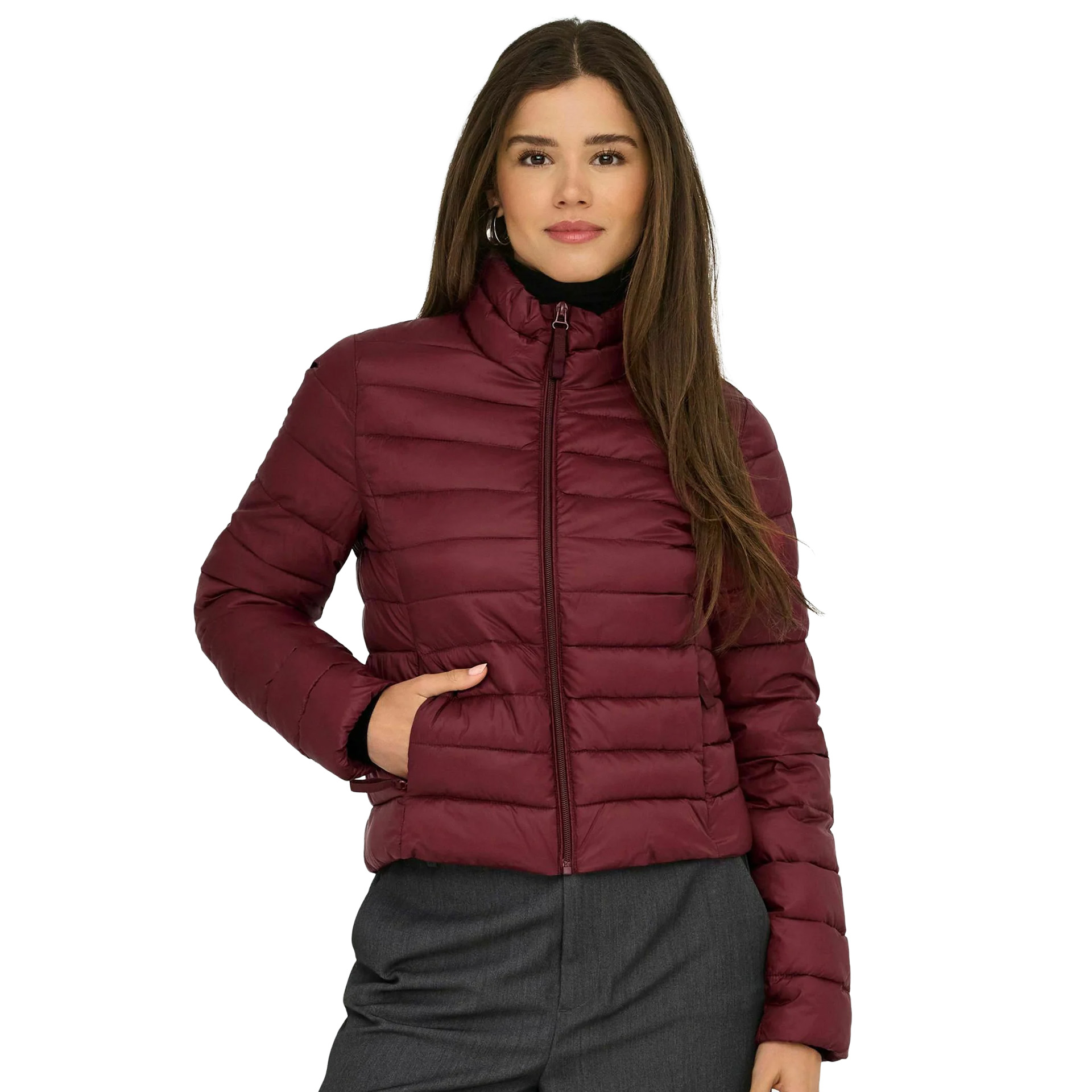 Only Casaco Tahia Lw Quilted Otw Cabernet