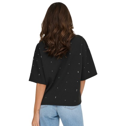 Only  Top Edel  Sparkle Ub Swt Black W. Rh