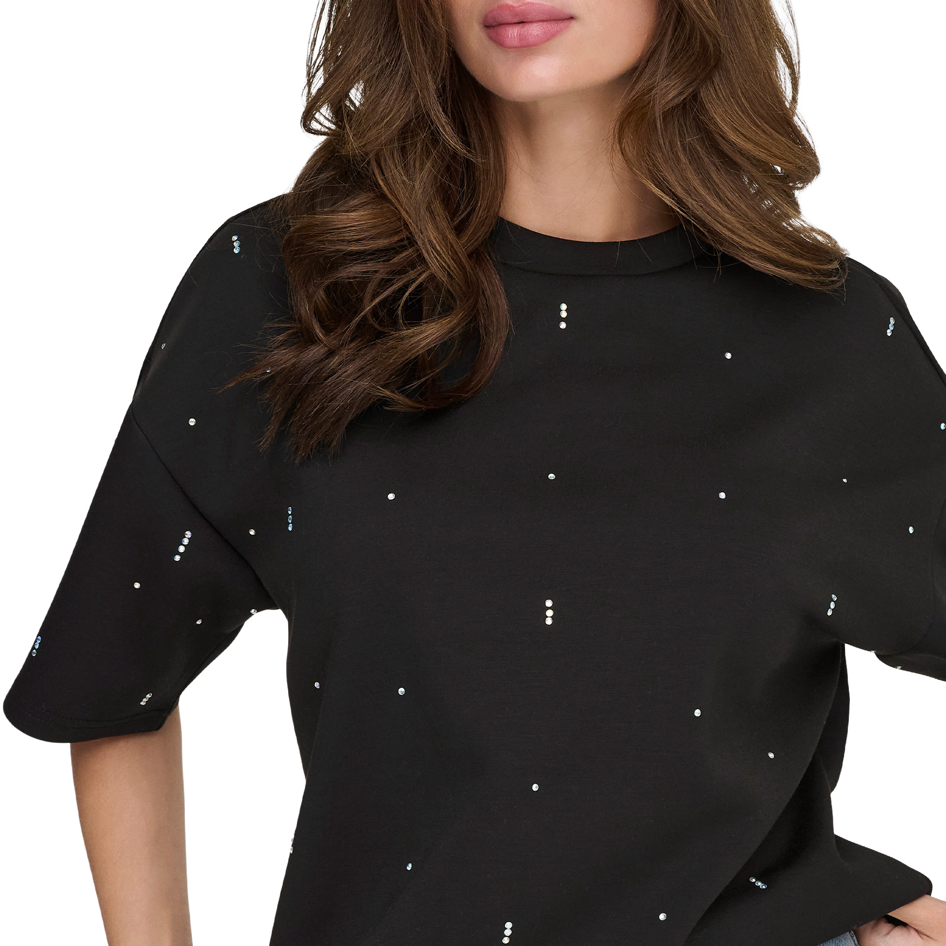 Only Top Edel Sparkle Ub Swt Black W. Rh