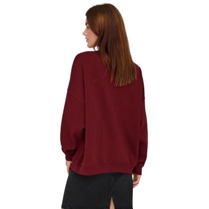 Only  Sweat Bila  Bear O-Neck Swt Cabernet Lazy