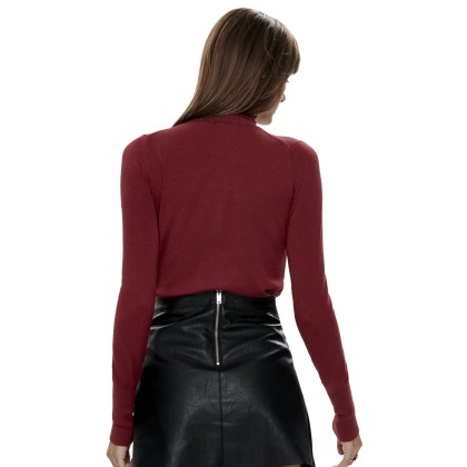 Only  Camisola Venice Life  Roll Knt  Cabernet