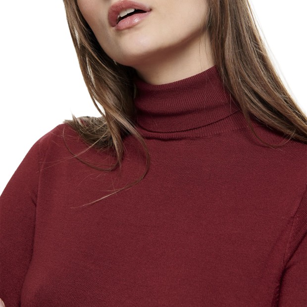 Only Camisola Venice Life Roll Knt Cabernet