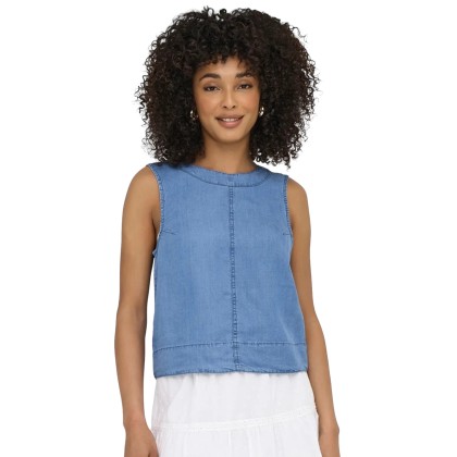 Only Onlpema-dorsi Sl Top Dnm Cs Yor Medium Blue Denim