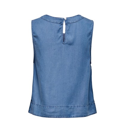 Only Onlpema-dorsi Sl Top Dnm Cs Yor Medium Blue Denim