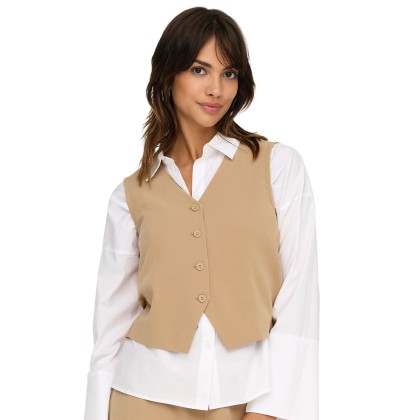 Only Onlthana Life S/l Casual Vest Cc Tlr Tannin