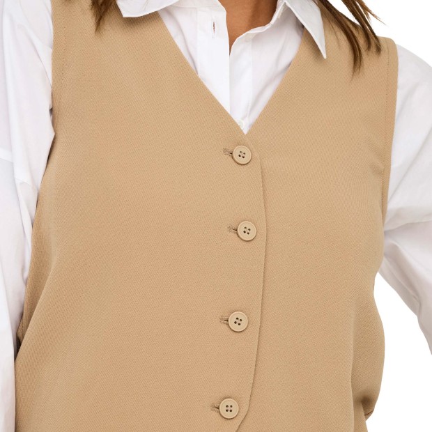 Only Onlthana Life S/l Casual Vest Cc Tlr Tannin