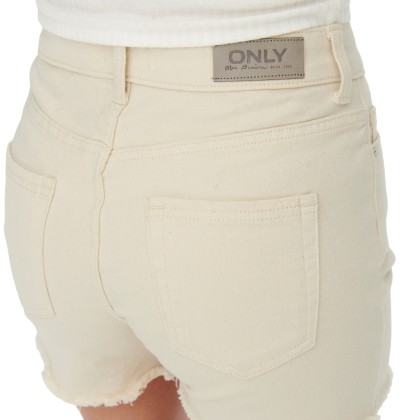 Only Calção Blush Mid Sk Raw Ecru Only Calção Blush Mid Sk Raw Ecru