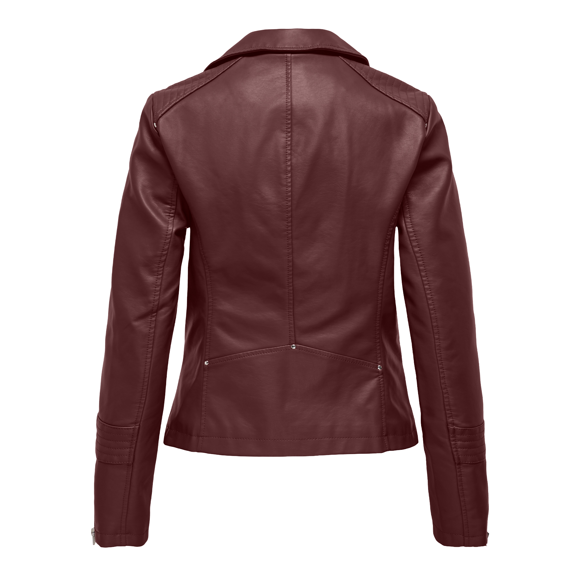 Only Casaco Gemma Faux Leather Biker Decadent Chocolate