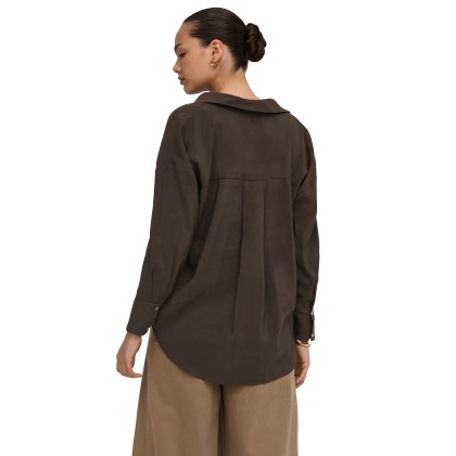 Only Camisa Zazima Seal Brown