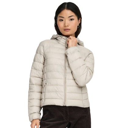 Only Casaco Tahia Lw Quilted Hood Pumice Stone Only Casaco Tahia Lw Quilted Hood Pumice Stone