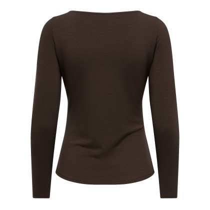 Only Longsleeve Elena Boatneck Metal Coffee Bean Gold Charm