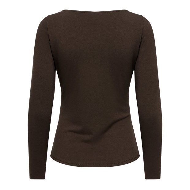 Only Longsleeve Elena Boatneck Metal Coffee Bean Gold Charm