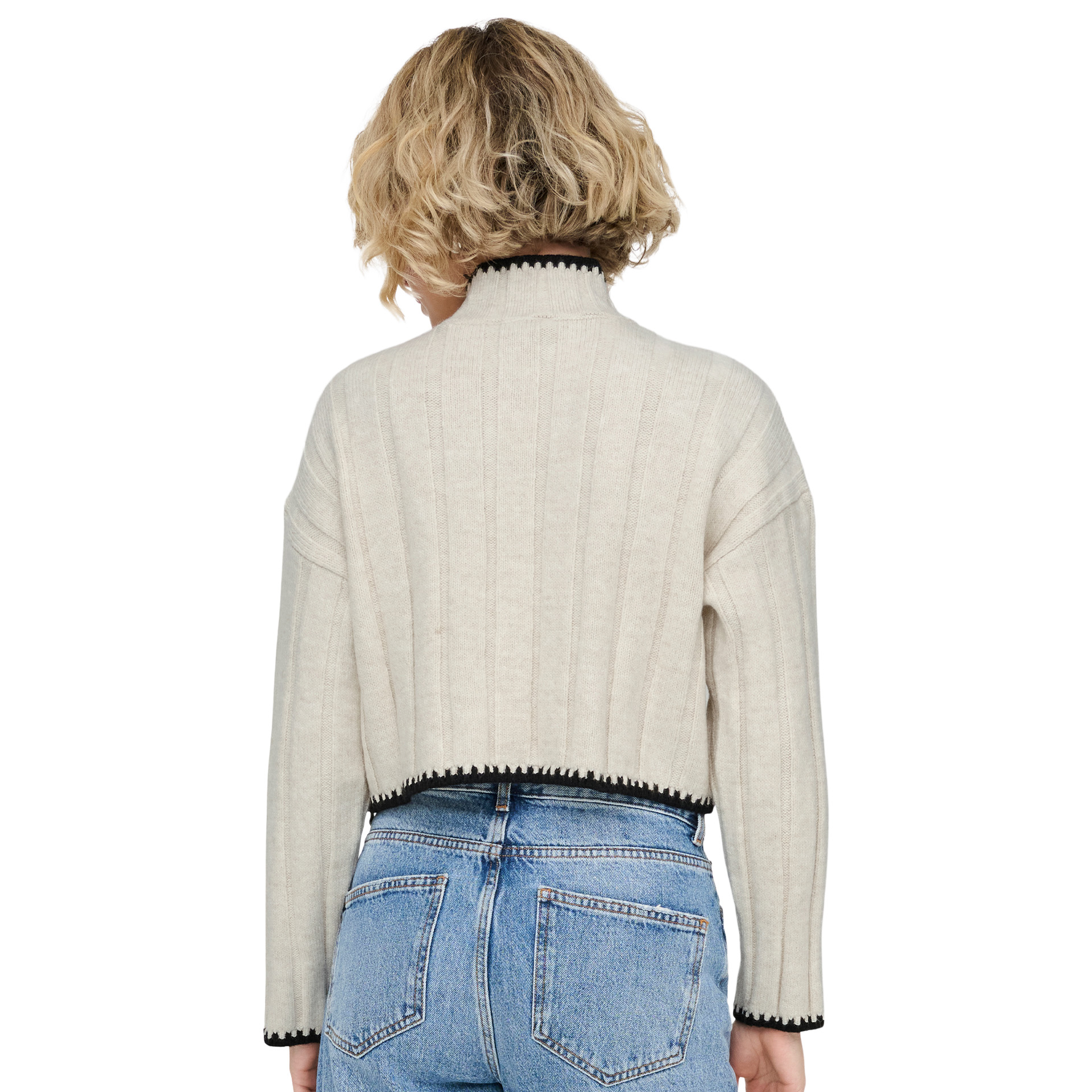 Only Camisola Chick Stitch Highneck Knt Pumice S