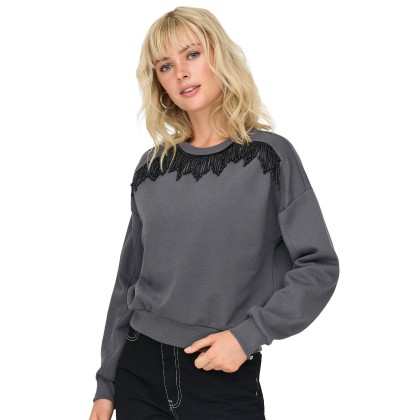 Only Sweat Lyon Pleated Shine Magnet/pearl Only Sweat Lyon Pleated Shine Magnet/pearl