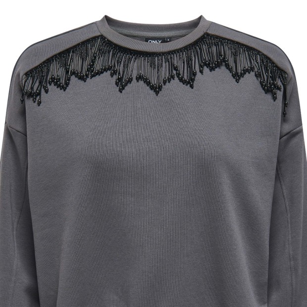 Only Sweat Lyon Pleated Shine Magnet/pearl