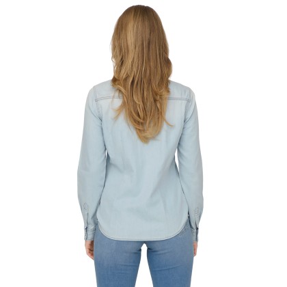 Only Camisa Alexa Light Blue Denim Only Camisa Alexa Light Blue Denim