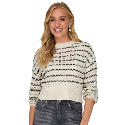 Only Camisola Lasa Ls O-neck Cc Birch Blac