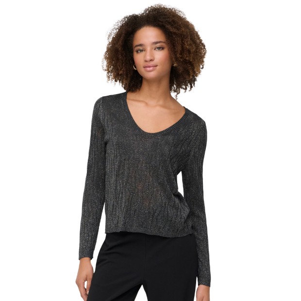 Only Camisola Mella Glitter V-Neck Knt Ph