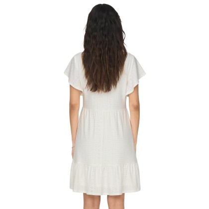 Only Vestido Sandra V-neck Cloud Dancer