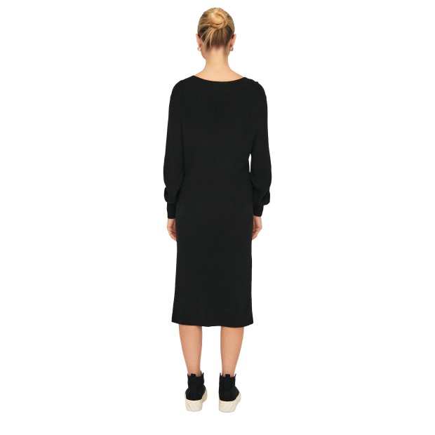 Only Vestido Katia V-neck Black