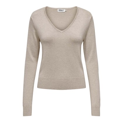 Only Camisola Venice Life Vneck Pullo Knt Whitec Only Camisola Venice Life Vneck Pullo Knt Whitec