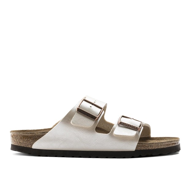 Birkenstock Arizona Birko-flor Narrow Graceful Pearl White