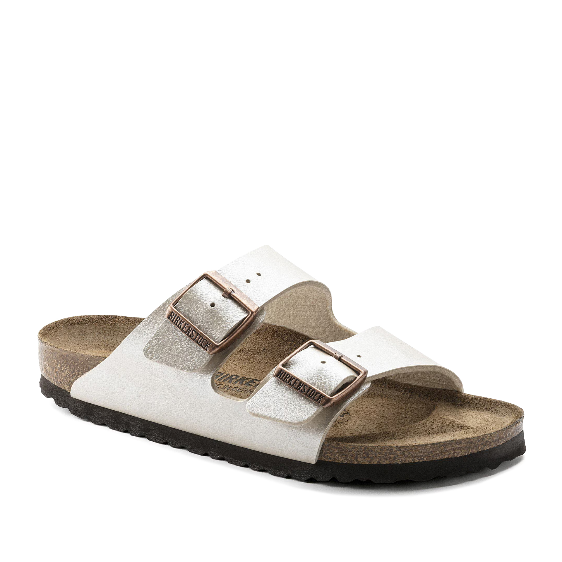 Birkenstock Arizona Birko-flor Narrow Graceful Pearl White