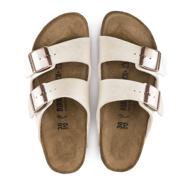 Birkenstock Arizona Birko-flor Narrow Graceful Pearl White