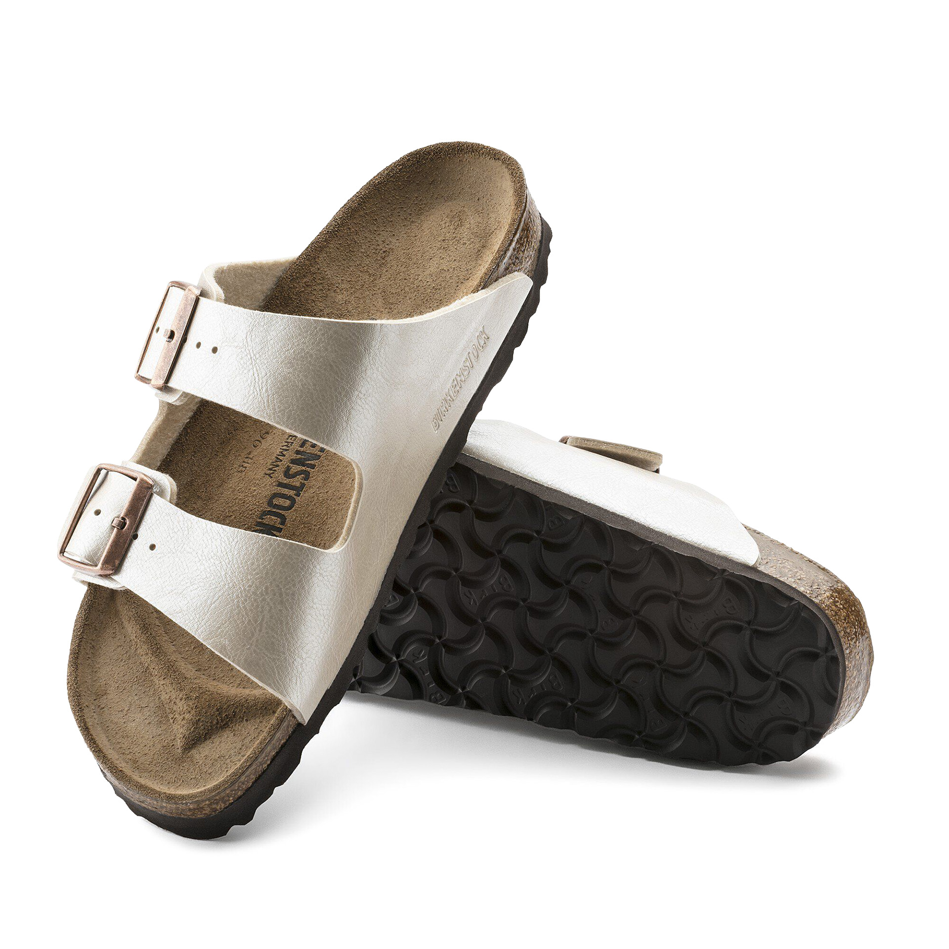 Birkenstock Arizona Birko-flor Narrow Graceful Pearl White