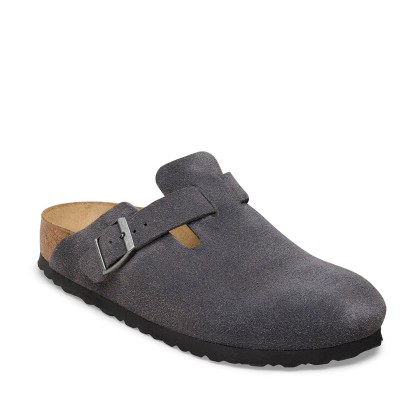 Birkenstock Boston Suede Leather Charcoal