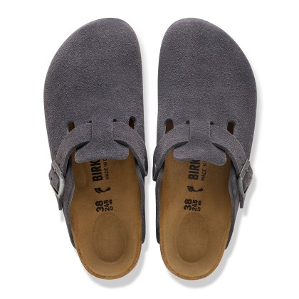Birkenstock Boston Suede Leather Charcoal