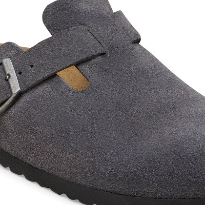 Birkenstock Boston Suede Leather Charcoal